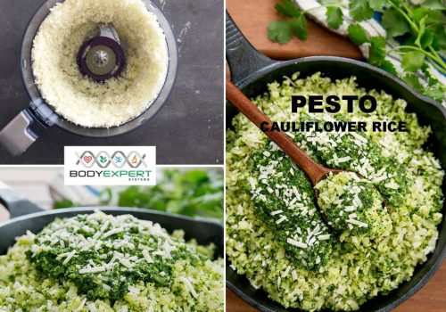 Healthy Eating Vietnam - Cauliflower rice with kale pesto